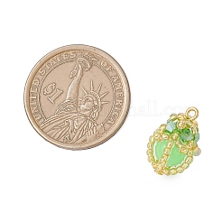 Светящиеся подвески-капли из стеклянных бусин ручной работы&nbsp;PALLOY-MZ00962