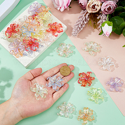 48pcs 8 Farben transparente Acrylperlen&nbsp;OACR-DC0001-52