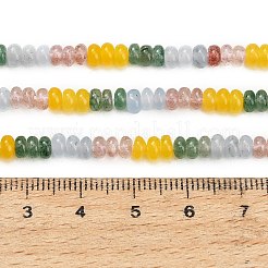Color degradado jade blanco teñido naturalmente y cuarzo fresa verde y hebras de cuentas de cuarzo fresa&nbsp;GG-CBA1E0E-01B
