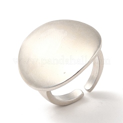 Латунная плоская круглая открытая манжета для женщин&nbsp;KK-H434-26P