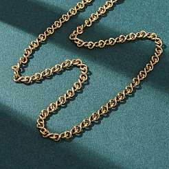 Ожерелья из витой цепочки из нержавеющей стали 304 толщиной 3.8 мм&nbsp;NJEW-P346-02G