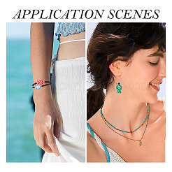 18 шт. двухцветные окрашенные стеклянные бусины&nbsp;LAMP-TA0002-16