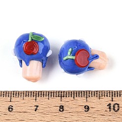 Бусины ручной работы в технике лэмпворк с неровностями LAMP-T022-06B