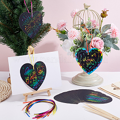 DIY-Herz-Kratzbild zum Valentinstag&nbsp;AJEW-WH0308-909