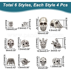 24pcs 6 Arten tibetanische Legierungsperlen&nbsp;FIND-NB0005-15