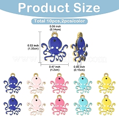 10 шт. 5-цветное ионное покрытие (IP) 201 подвески из нержавеющей стали&nbsp;STAS-YW0003-45