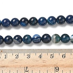 Натуральные полосатые агатовые бусы&nbsp;LS-G-I392-A01-8mm