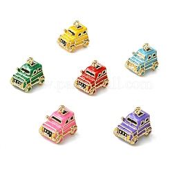 6pcs 6 colgantes de esmalte de aleación de zinc de colores&nbsp;ENAM-CJ0007-33
