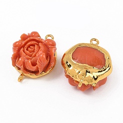 Подвески-соединители из смоляных цветов&nbsp;KK-H516-01G