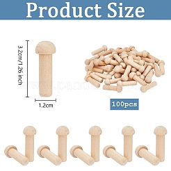 Незаконченный деревянный гриб&nbsp;AJEW-WH0270-176A