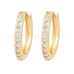 Латунные кубических серьги циркония обруч&nbsp;EJEW-A156-13B-G