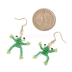 Серьги-подвески в виде лягушек из нержавеющей стали 304&nbsp;EJEW-MZ00589