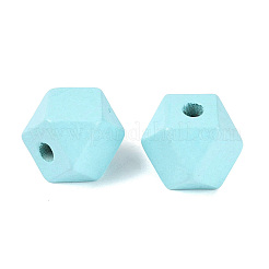 Perles européennes en bois peint&nbsp;WOOD-F017-07A
