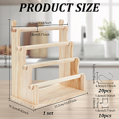 1 juego de soportes elevadores de exhibición de joyas de madera multicapa para pegatinas&nbsp;ODIS-NB0001-73