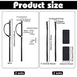 4 Satz 2 Stile Kunstleder Anti-Lose hochhackige Schnürsenkel&nbsp;AJEW-FG0003-42