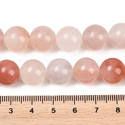 Hilos de cuentas de jade persa rosa natural color flor de durazno&nbsp;G-NH0071-A01-12mm