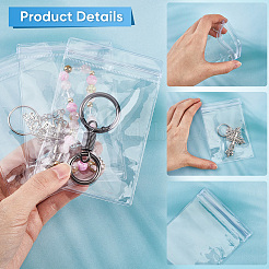 50 шт. прозрачные пластиковые пакеты для хранения ювелирных изделий с застежкой-молнией&nbsp;ABAG-GF0001-37