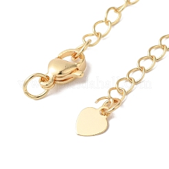 Estremità in ottone placcato a cremagliera con catena e fermagli a moschettone&nbsp;KK-F873-03LG