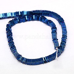 Electroplate non magnetici ematite Perle sintetiche heishi fili&nbsp;X-G-J171A-4x4mm-07