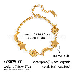 Браслеты из нержавеющей стали 304 со звездами&nbsp;PP4213-1