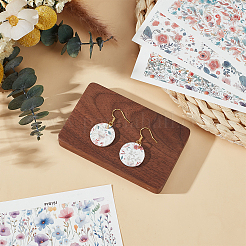 5 шт. 5 стиля цветочный узор керамика глина бумага для переноса воды&nbsp;STIC-UN0001-02