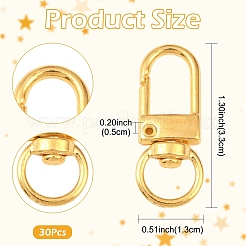 30 шт. Поворотные застежки из сплава&nbsp;DIY-YW0017-33G