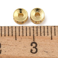 Cremagliera placcatura micro ottone spianare perline zirconi&nbsp;KK-U030-29G-04