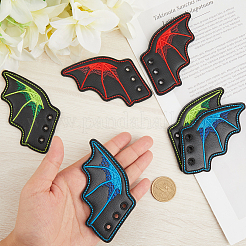 3 пара 3 цветов пряжки для обуви из искусственной кожи на Хэллоуин для аксессуаров для обуви своими руками&nbsp;AJEW-GF0011-81