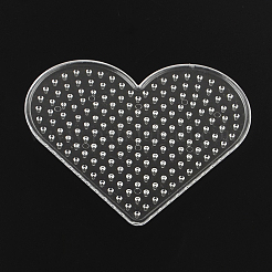 Tavole forate cuore abc plastica utilizzate per 5x5mm perline fai da te fusibile&nbsp;X-DIY-Q009-14