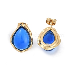 Серьги-гвоздики из нержавеющей стали 304 с ионным покрытием (IP)&nbsp;EJEW-Z068-36G-01