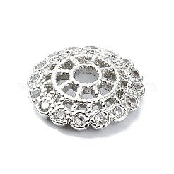 Покрытие стойки латунь микро паве прозрачный колпачок из кубического циркония&nbsp;KK-U014-11A-P