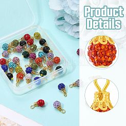 24 pendentif strass en argile polymère fait à la main&nbsp;PALLOY-SW0026-01