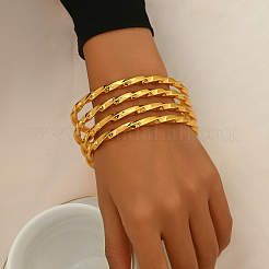 4 шт. элегантный набор из цинкового сплава витых браслетов для женщин&nbsp;IW6232-2