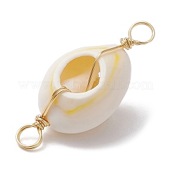 Подвески-соединители в форме ракушки из натуральной медной проволоки в форме ракушки каури&nbsp;PALLOY-JF02939-01