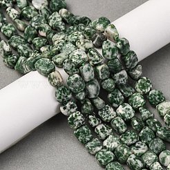 Natürliche grüne Fleck Jaspis Perlen Stränge&nbsp;G-G146-A26-02