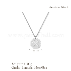 Стильное женское ожерелье с подвеской в виде топора викинга из нержавеющей стали 304 для повседневной носки&nbsp;IV3194-2