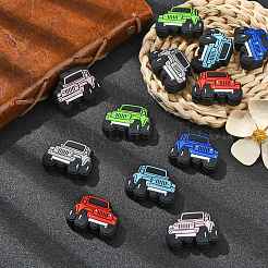 12 pièce de perles focales en silicone de 6 couleurs&nbsp;SIL-CJ0002-65