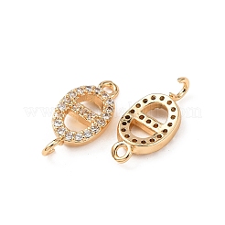 Collegamenti in ottone lucido con zirconi cubici&nbsp;KK-T082-10G