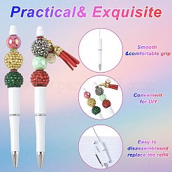 10 penna a sfera in plastica ABS e ferro&nbsp;AJEW-FS0001-41C