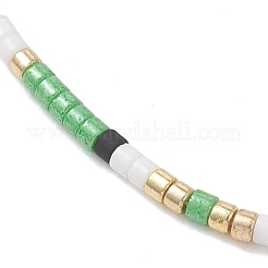 7 шт. Набор из 7 богемных регулируемых цилиндрических браслетов из стеклянного бисера&nbsp;BJEW-MZ00289