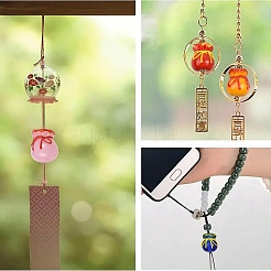 8шт 4 цвета имитация нефрита стеклянные бусины&nbsp;GLAA-YW0005-60