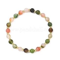 Armbänder aus natürlichen Achat- und Messingperlen für Damen&nbsp;BJEW-JB13968