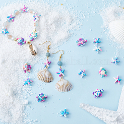 100 шт. 2 стиля синтетических бирюзовых бусин&nbsp;G-SC0002-89B