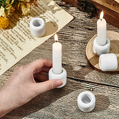 Portacandele in porcellana&nbsp;DJEW-WH0015-24