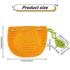 Кошелек для монет ручной работы из хлопка&nbsp;AJEW-WH0314-84B