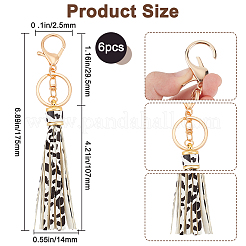 Porte-clés pompons en similicuir&nbsp;KEYC-WH20005-004