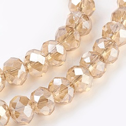 Стеклянные бусины с гальваническим покрытием &nbsp;X-GLAA-K027-PL-A07