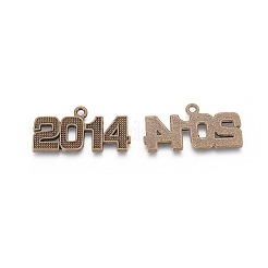 Année 2014 Nombre style tibétain pendentifs&nbsp;LS-TIBEP-Q012-AB-FF