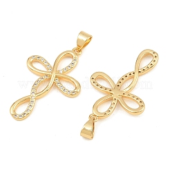 Pendentifs en laiton zircon cubique transparent&nbsp;CU-CBADC6C-04G