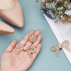 Съемные зажимы для обуви из сплава со стразами&nbsp;AJEW-WH0270-311G